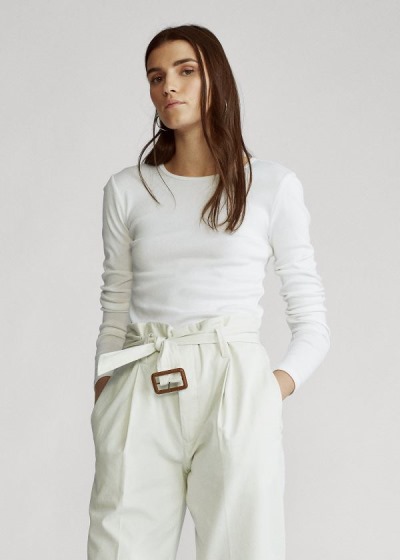 Women's Polo Ralph Lauren Cotton Long Sleeve Shirts | 291307AOT